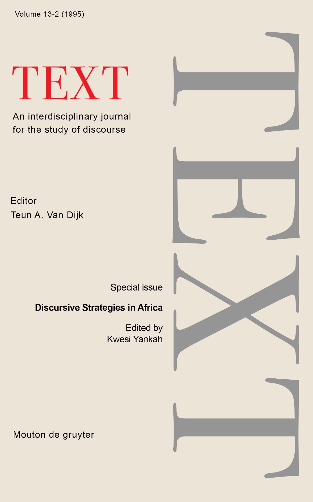 DISCURSIVE STRATEGIES IN AFRICA